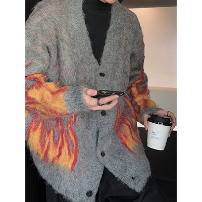 Flame knit cardigan or2370