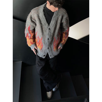 Flame knit cardigan or2370