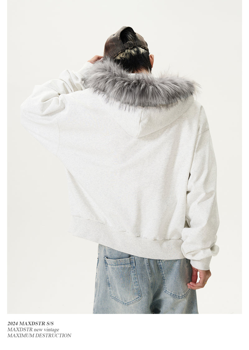 Fur zip hoodie OR3737