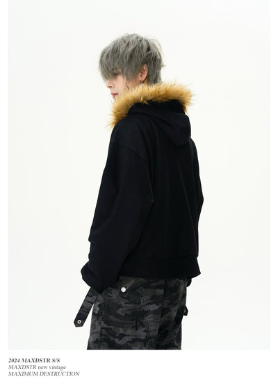 Fur zip hoodie OR3737