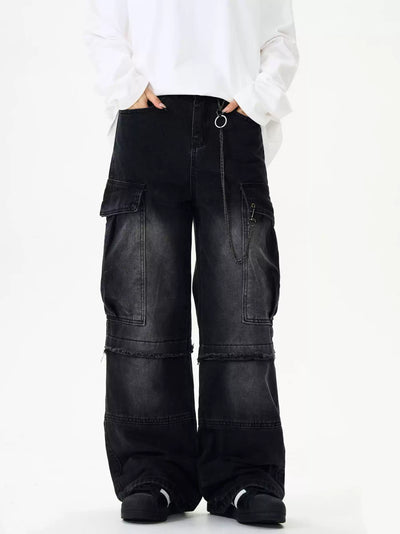 Heavyweight cargo denim pants OR4004