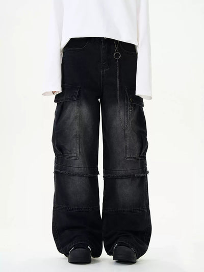 Heavyweight cargo denim pants OR4004