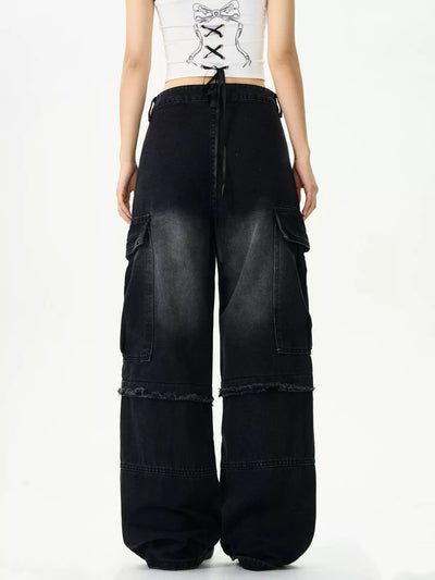 Heavyweight cargo denim pants OR4004