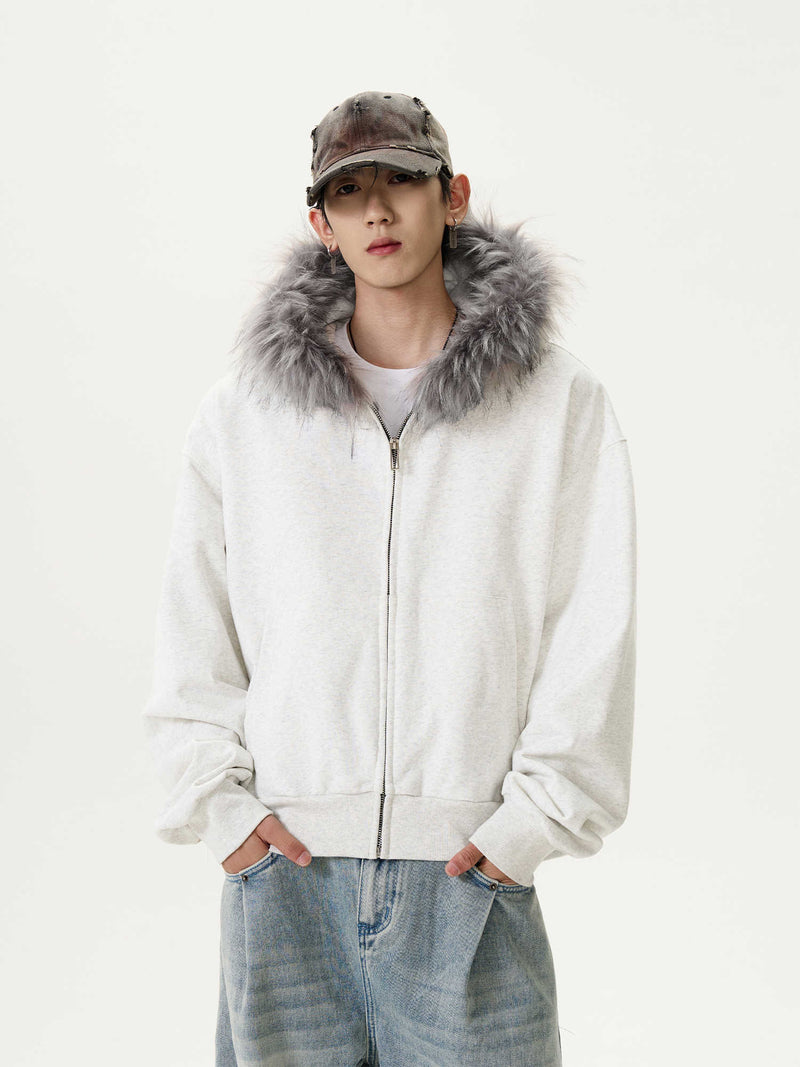 Fur zip hoodie OR3737