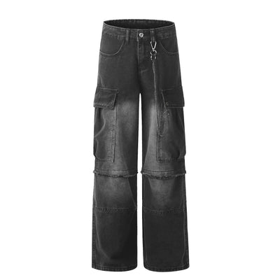 Heavyweight cargo denim pants OR4004