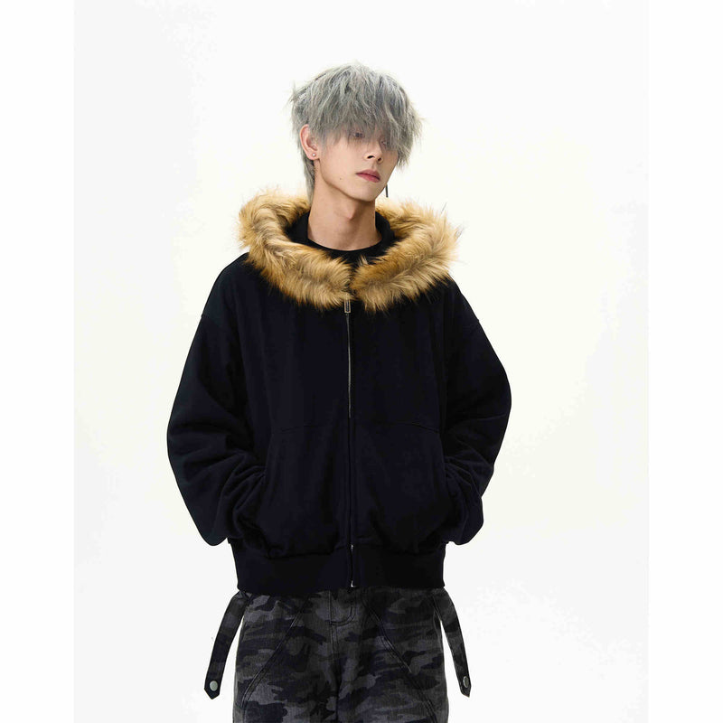 Fur zip hoodie OR3737