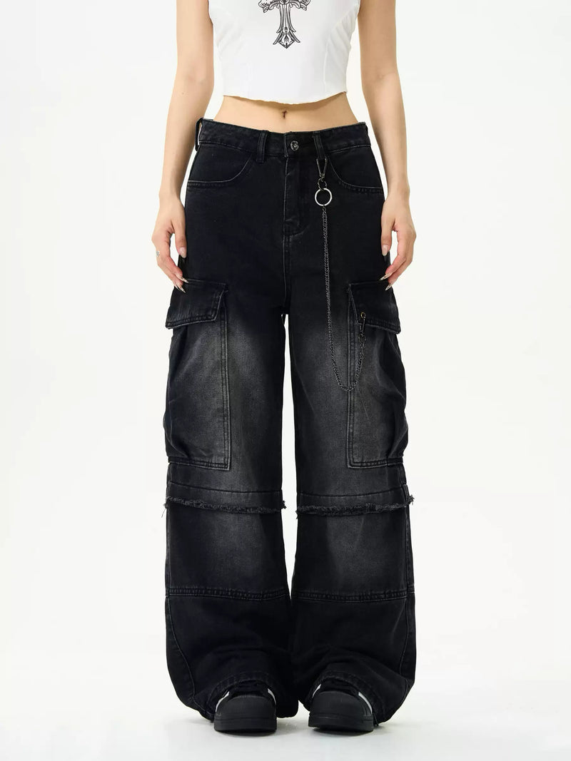 Heavyweight cargo denim pants OR4004