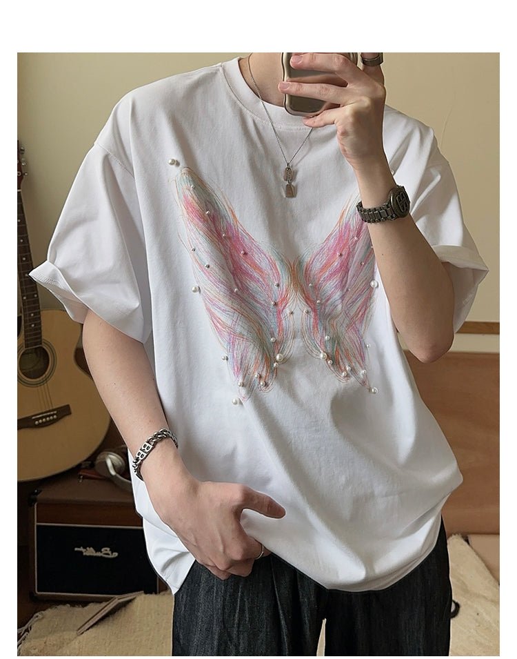 Butterfly print T-shirt OR3161 - ORUN