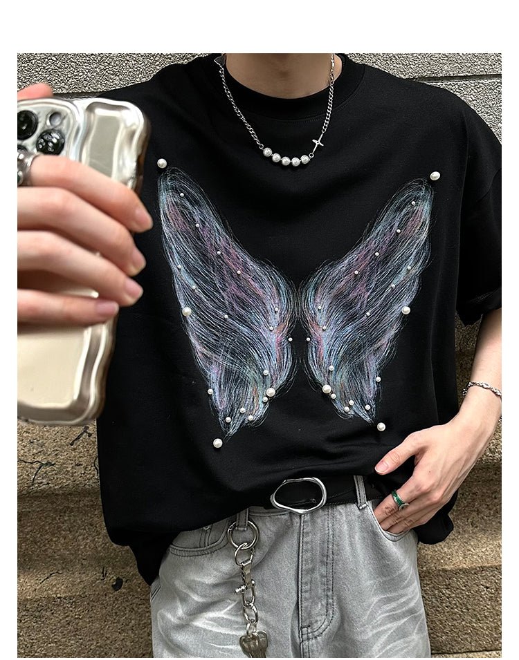 Butterfly print T-shirt OR3161 - ORUN