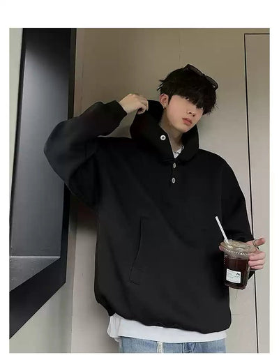 Button sweatshirt hoodie OR3973 - ORUN