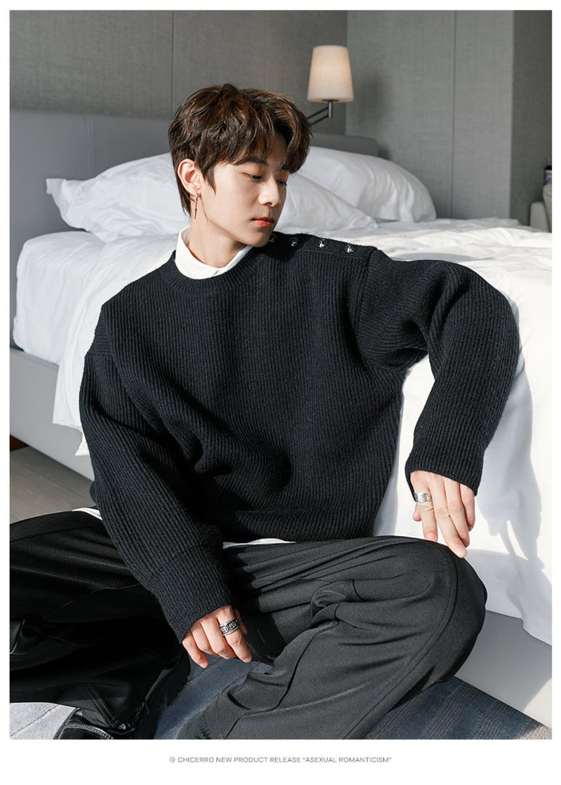 Crew neck knit sweater OR3612 - ORUN