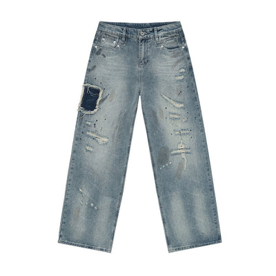 Damaged wide denim pants OR3485 - ORUN