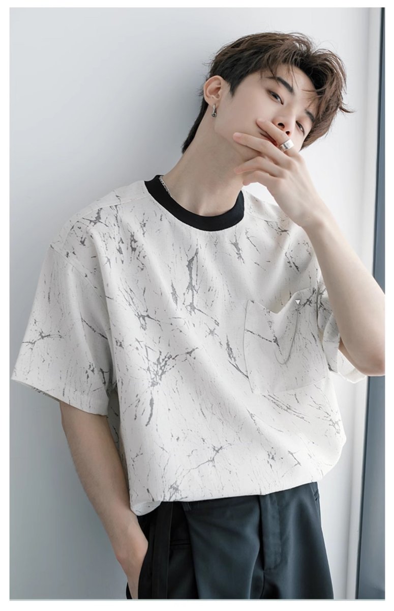 Design contrast T-shirt OR3099 - ORUN