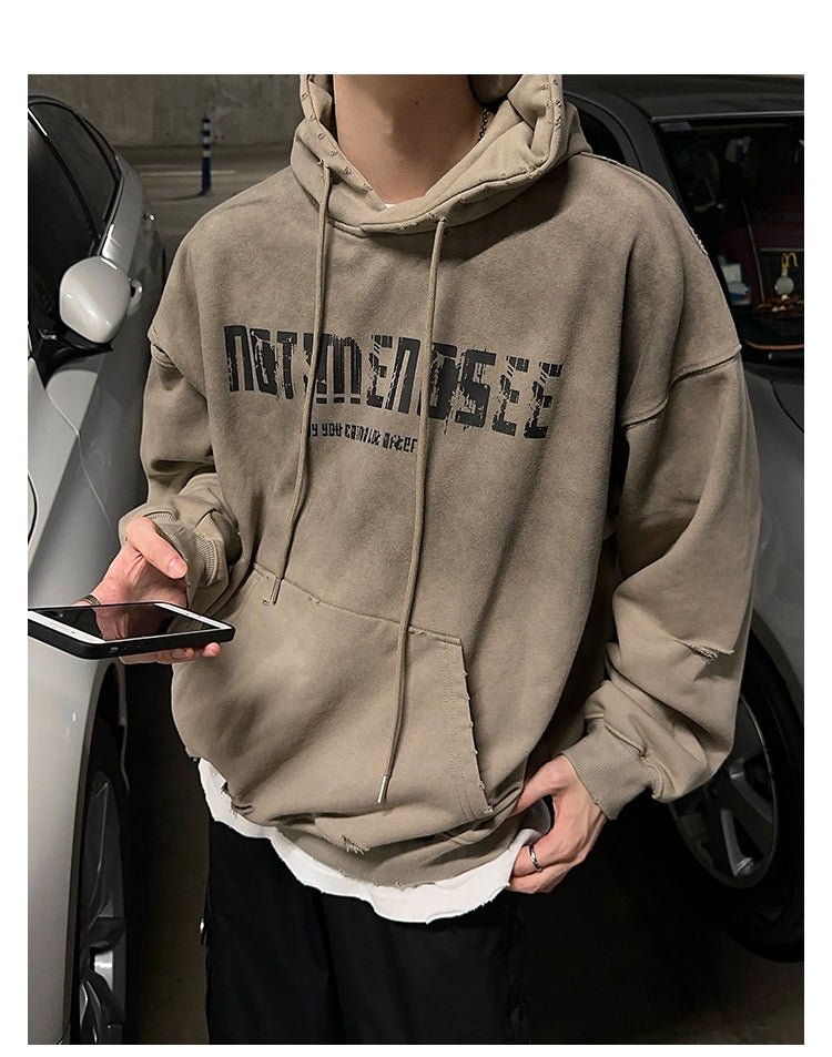 Distressed hoodie OR3474 - ORUN