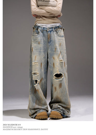Distressed wide leg pants OR3281 - ORUN