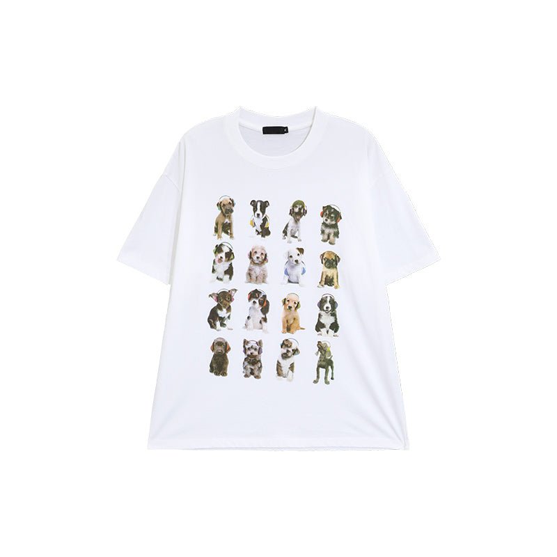 Dog print T - shirt OR3358 - ORUN