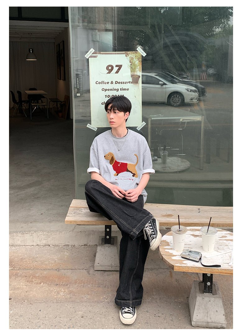 Dog print T-shirt OR4290 - ORUN