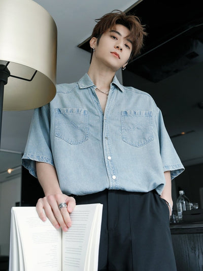 Double pocket denim shirt OR3304 - ORUN