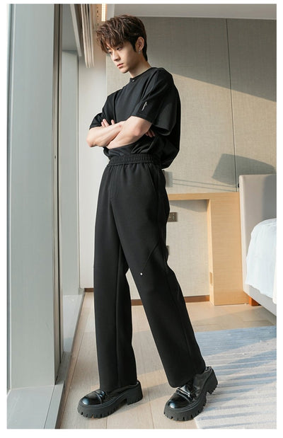 Elastic waist straight slacks OR2828 - ORUN