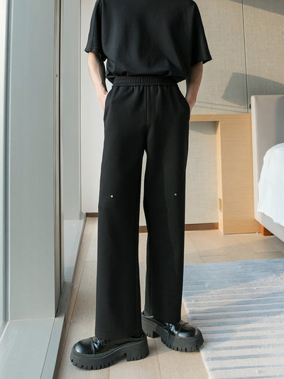 Elastic waist straight slacks OR2828 - ORUN