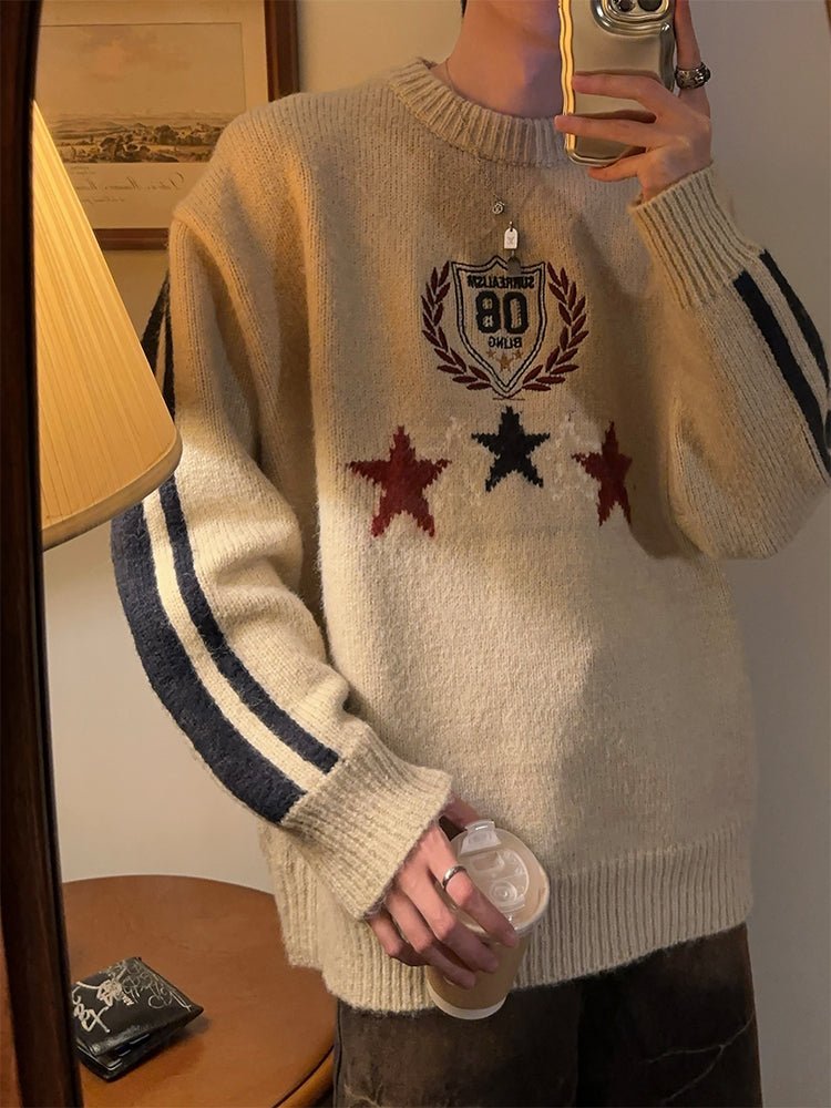 Embroidered logo knit sweater OR3876 - ORUN