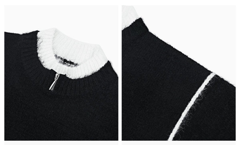 Fake two - piece knit sweater OR3669 - ORUN