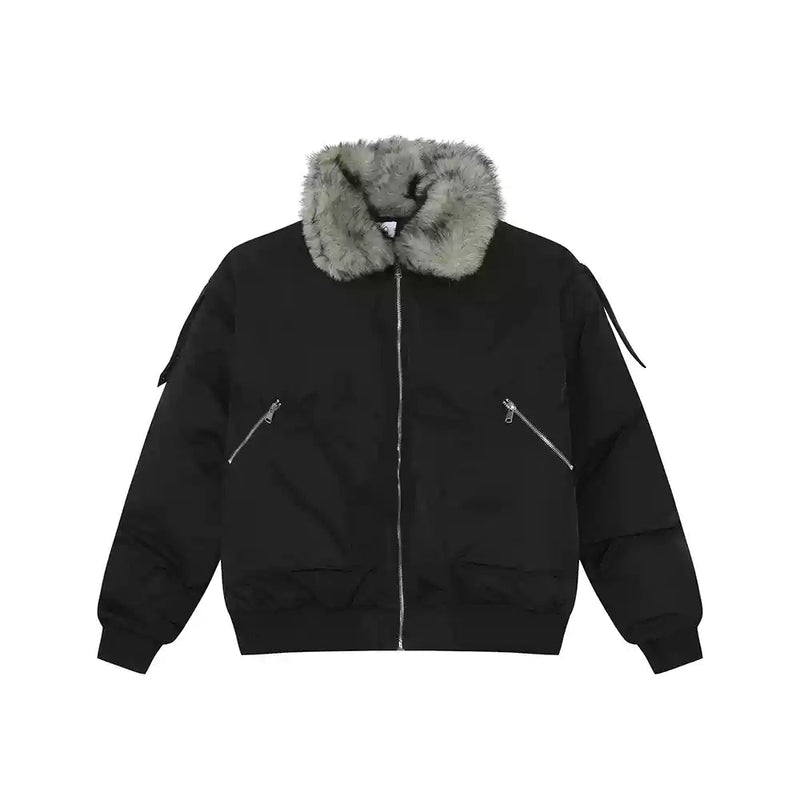 Fur collar lapel jacket OR4012 - ORUN