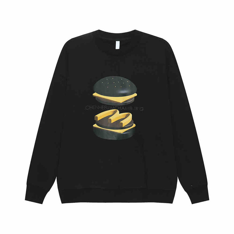 Hamburger print sweatshirt OR3584 - ORUN