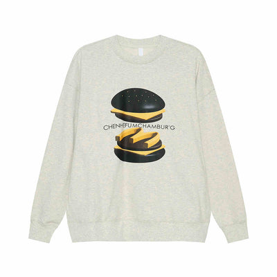 Hamburger print sweatshirt OR3584 - ORUN