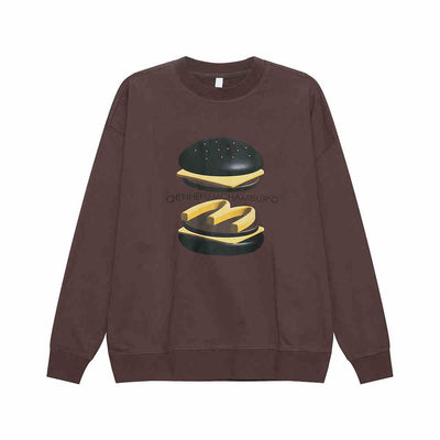 Hamburger print sweatshirt OR3584 - ORUN