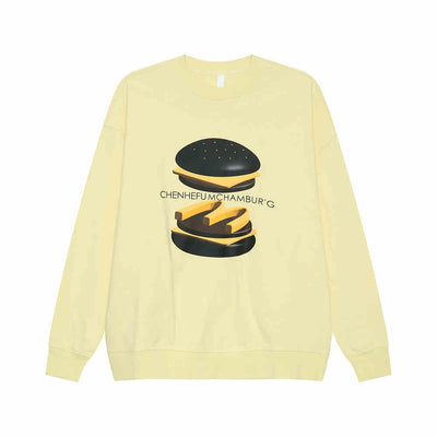 Hamburger print sweatshirt OR3584 - ORUN