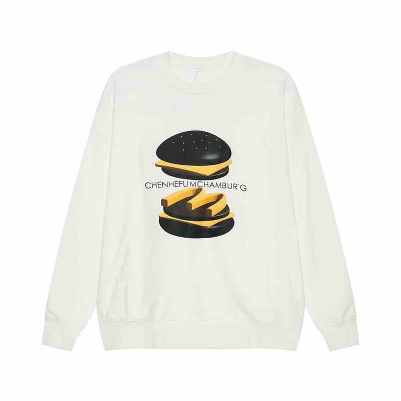 Hamburger print sweatshirt OR3584 - ORUN