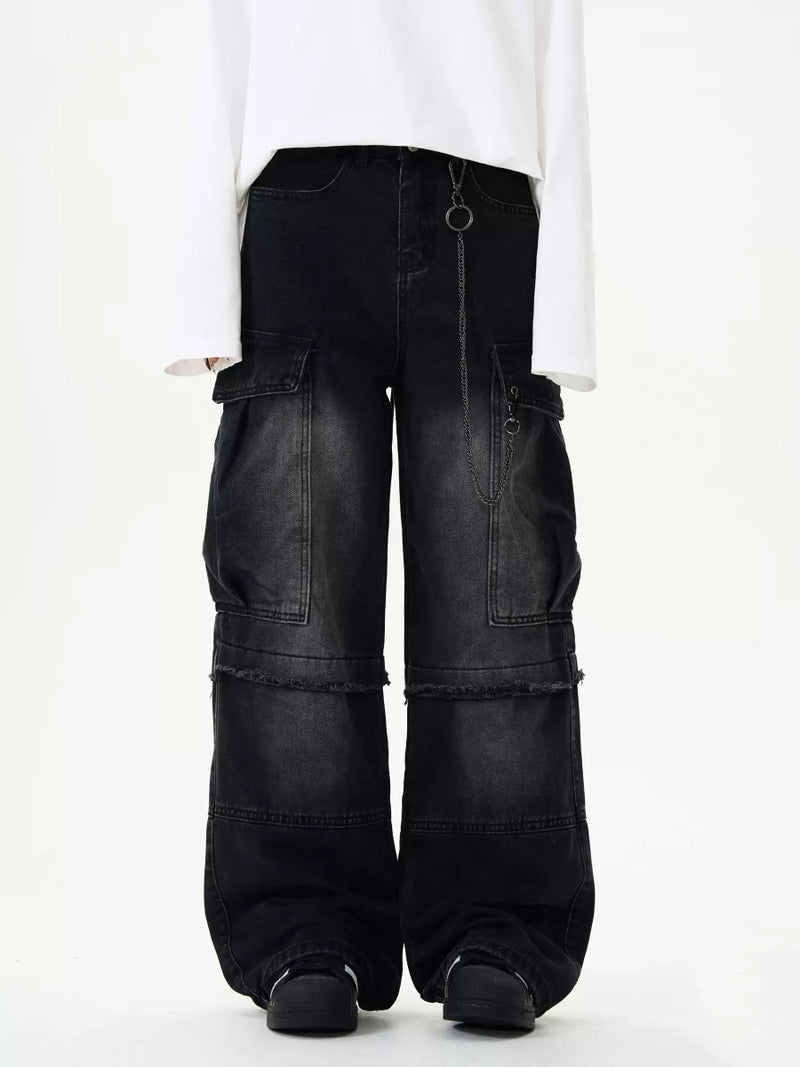 Heavyweight cargo denim pants OR4004 - ORUN