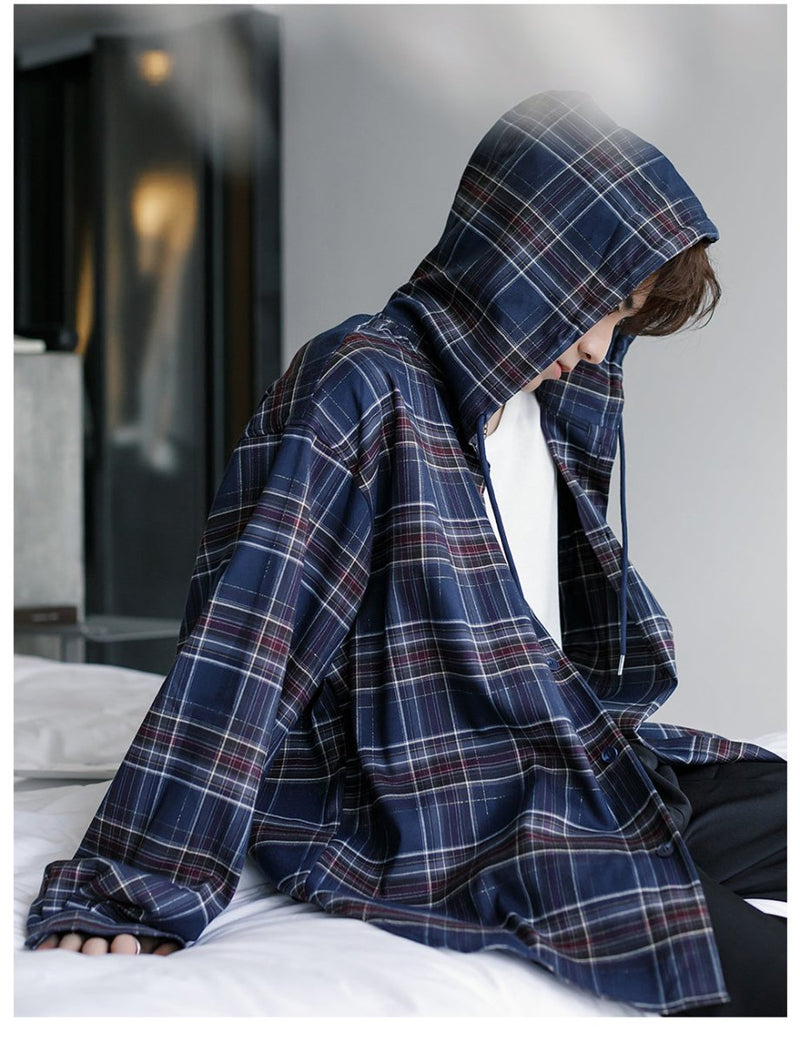 Hooded check jacket OR3413 - ORUN