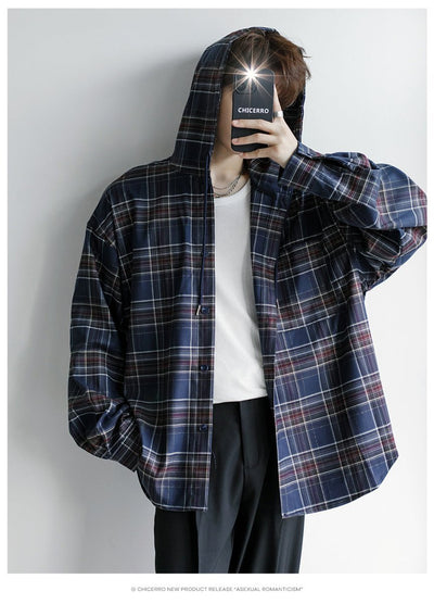 Hooded check jacket OR3413 - ORUN