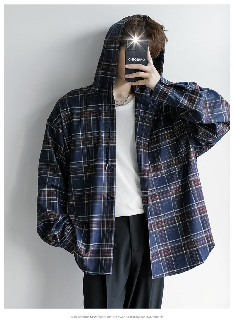 Hooded check jacket OR3413 - ORUN