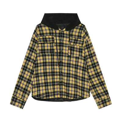 Hooded check outerwear OR3878 - ORUN