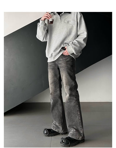 Long sleeve polo sweatshirt OR4164 - ORUN