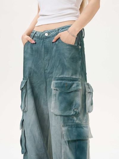 Multi - pocket denim pants OR3538 - ORUN