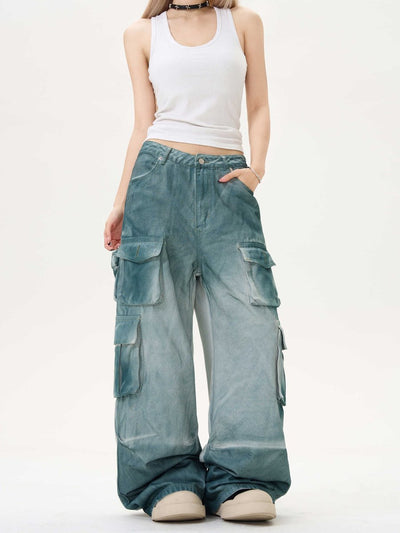 Multi - pocket denim pants OR3538 - ORUN