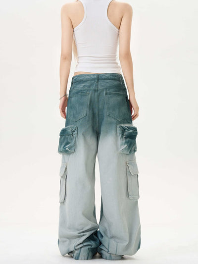 Multi - pocket denim pants OR3538 - ORUN