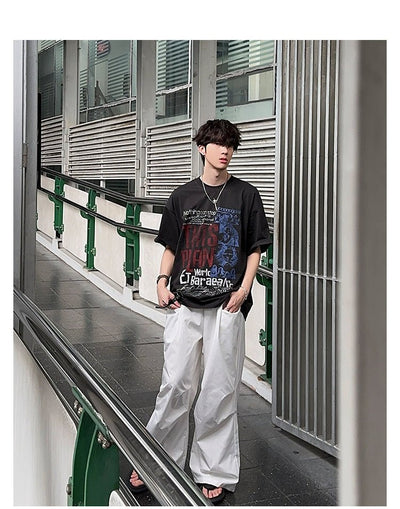Oversized retro T-shirt OR4220 - ORUN