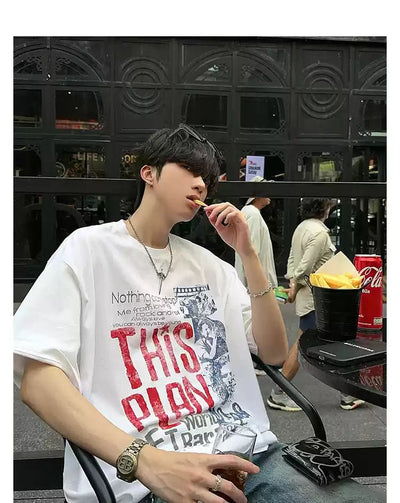 Oversized retro T-shirt OR4220 - ORUN