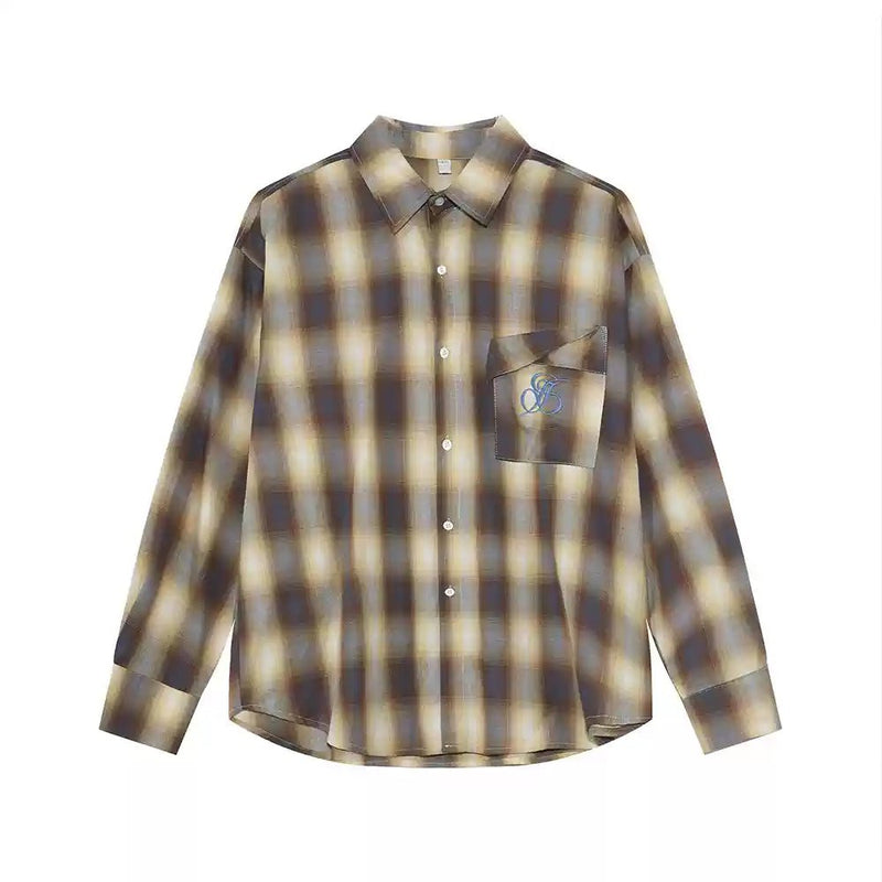 Plaid contrast shirt OR4092 - ORUN