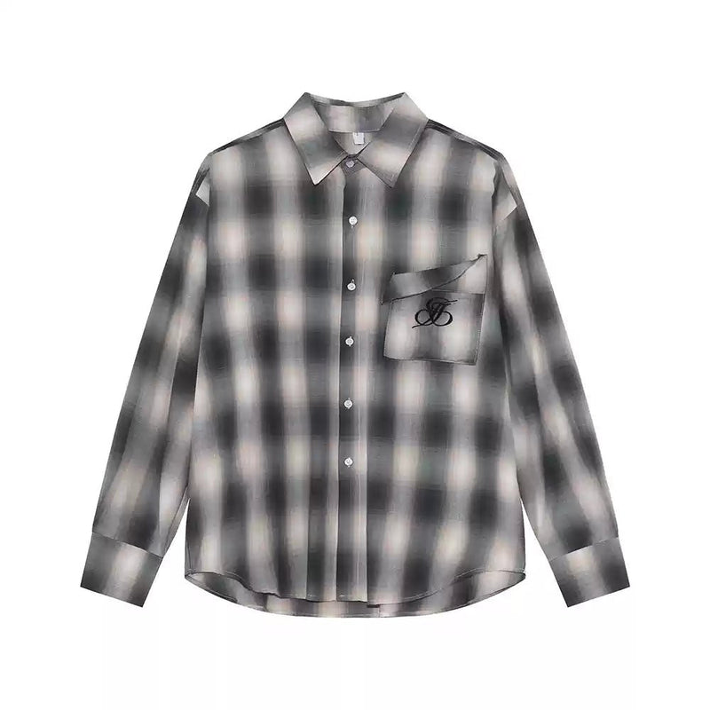 Plaid contrast shirt OR4092 - ORUN