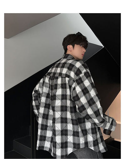 Plaid long sleeve shirt OR3493 - ORUN