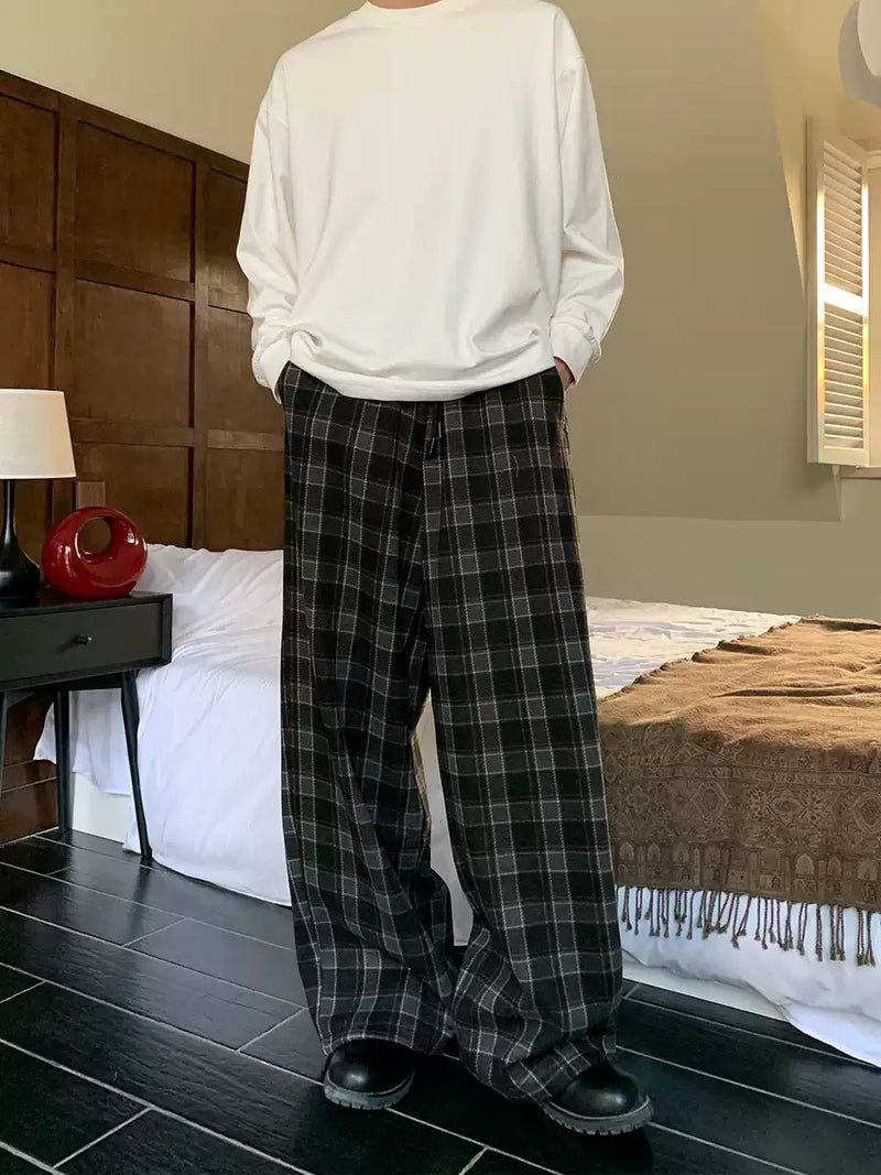 Plaid retro sweatpants OR4132 - ORUN