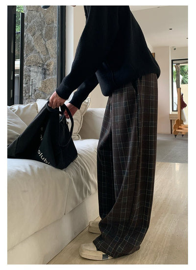 Plaid retro sweatpants OR4132 - ORUN