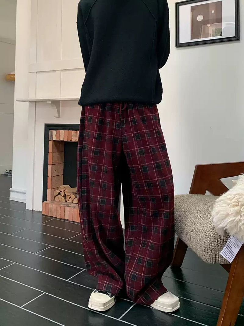 Plaid retro sweatpants OR4132 - ORUN