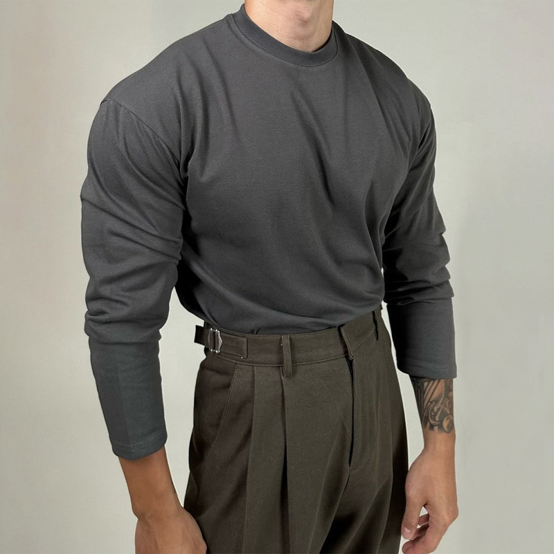 Plain long sleeve fitted T-shirt OR2910 - ORUN